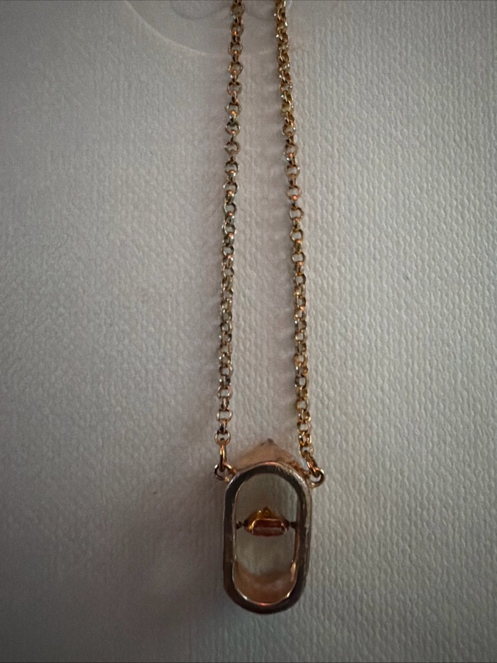 Swarovski Gold-tone Pendant Necklace with Clear Crystal Accent